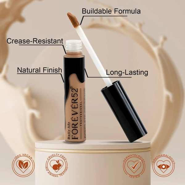 Forever52 Forever 52 Complete Coverage Concealer | Perfect for Dark Circles | Full Coverage & Hydration | Perfect for Deep Skin Tones | Long-lasting | Natural Finish | Flawless Skin | Lightweight Formula | Mocha- 006
