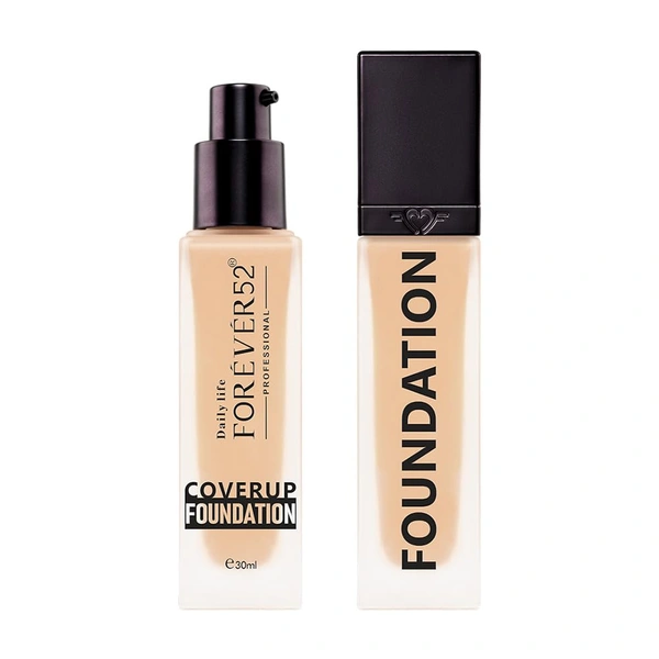 Forever52 Forever 52 Daily Life Coverup Foundation | For Deep Skin Tones | Long-Lasting | Natural Matte Finish | Full Coverage Liquid Foundation | Lightweight Formula ( Acajou - 20.7, 30ml )