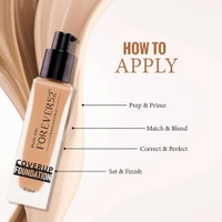 Forever52 Forever 52 Daily Life Coverup Foundation | For medium to tan skin tones | Long-Lasting | Natural Matte Finish | Full Coverage Liquid Foundation | Lightweight Formula ( Amber - 30.4, 30ml )