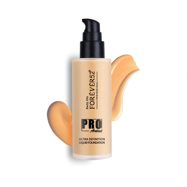Forever 52 Daily Life Pro Artist Ultra Definition Liquid Foundation , 60ml | Full Coverage Matte Foundation for Deep Skin Tones | Sweatproof | Long Lasting | Lightweight Formula | Fudge-09