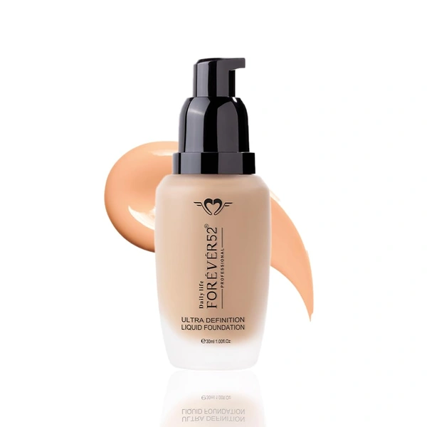 Forever52 Forever 52 Daily Life Ultra Definition Liquid Foundation Honey-14 , 30ml | Flawless, Lightweight Coverage for Medium to Deep Skin Tones | Long Lasting | Creamy Foundation |
