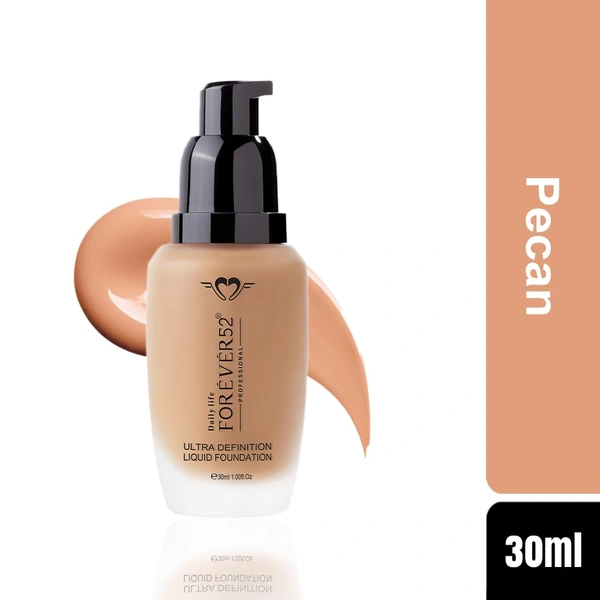 Forever52 Forever 52 Daily Life Ultra Definition Liquid Foundation Pecon-15, 30ml | Long-Lasting, Flawless Coverage for Deep Skin Tones | Creamy Foundation | Weightless |