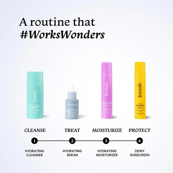 Foxtale Daily Hydrating Serum - 30ml | With Hyaluronic Acid ,Vitamin B5 & Betaine | Lightweight | Intense 24-Hour Hydration & Brightening | Plumps Skin | Reduce Redness & Irritation | For All Skin Types