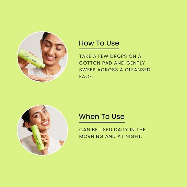 Foxtale Exfoliating Face Tone - 150ml | with 5% Lactic Acid + Hyaluronic Acid + Niacinamide | Tighter Pores | Controls Oil & Brightens Skin | Alcohol Free Toner | Brighten & Hydrating | For All Skin Types