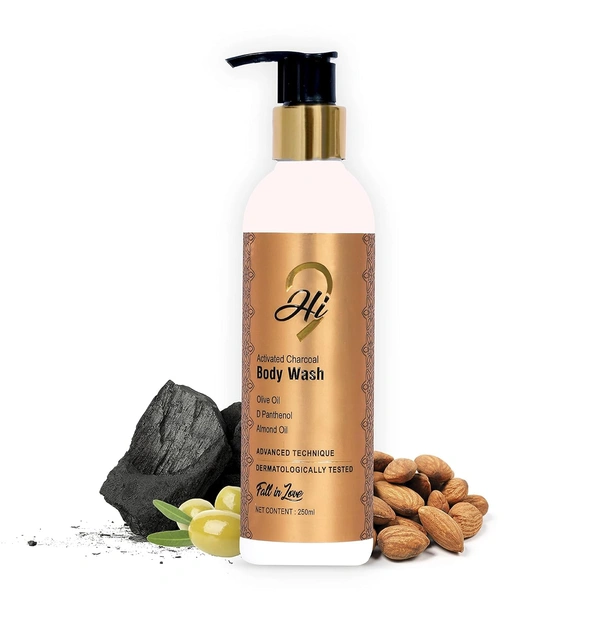 Hi9 Activated Charcoal Body Wash 250ml | Deep Cleansing Detox | Purify & Refresh Your Skin