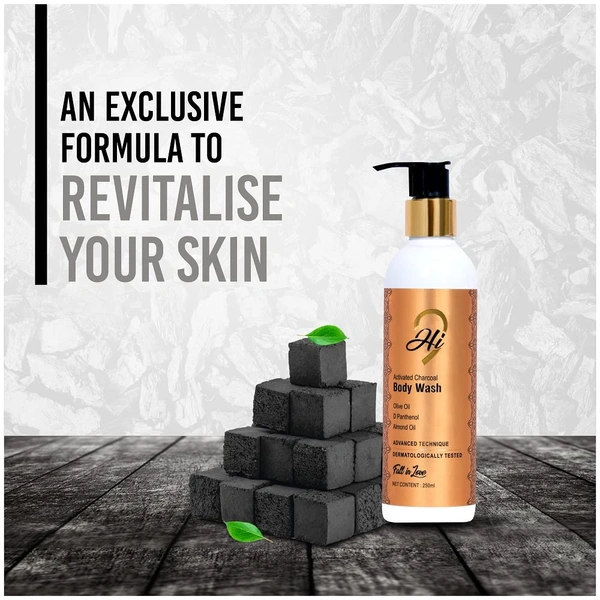 Hi9 Activated Charcoal Body Wash 250ml | Deep Cleansing Detox | Purify & Refresh Your Skin