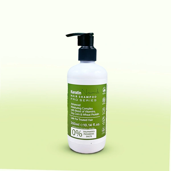 Hi9 EDGE Keratin Nourish Shampoo 300ml |Safe For Treated Hair | With Keratin for Smooth & Healthy Hair | Color Protection Formula | With Boost of Vitamins | Soya Corn and White Protien