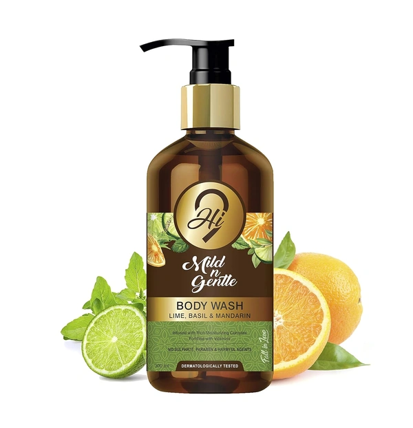 Hi9 Mild n Gentle Body Wash 300ml | Lime Basil & Mandarin Refreshing Cleanse