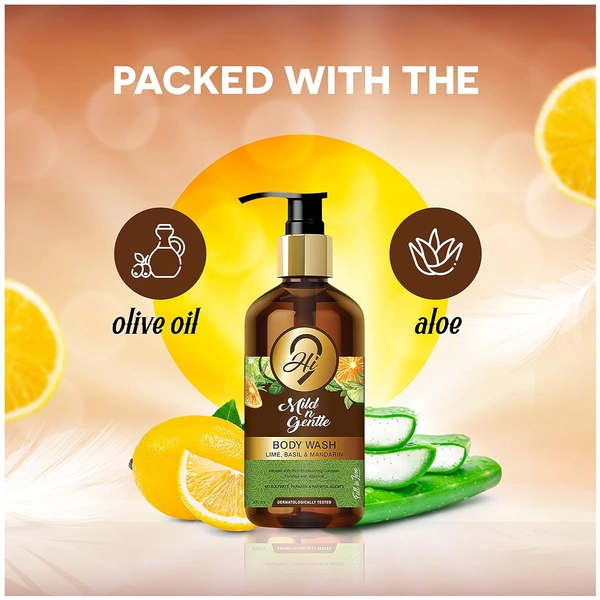 Hi9 Mild n Gentle Body Wash 300ml | Lime Basil & Mandarin Refreshing Cleanse