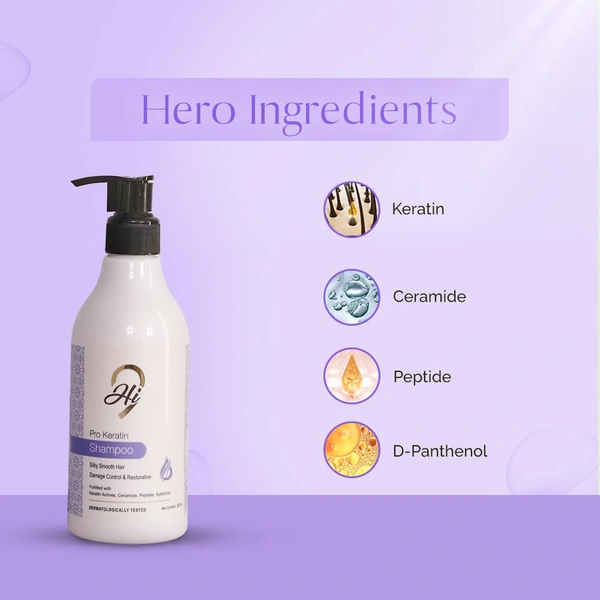 Hi9 Pro-Keratin Shampoo 300ml | Strengthen & Smooth Your Hair | Keratin-Infused Hair Care | Nourish & Protect Your Hai