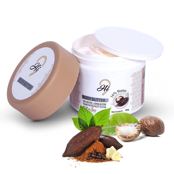 Hi9 Shea & Cocoa Body Butter 100g | With Shea & Cocoa for Deep Nourishment | Intense Moisture & Soft Skin