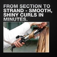 Ikonic CT 25mm Curling Tong Hair Curler, Black | 8 Inch Titanium Barrel | Professional Curling Iron for Bouncy, Tight & Loose Curls | Salon Finish