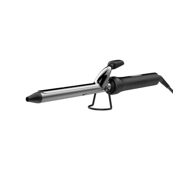 Ikonic Curling Tong 19mm Hair Curler | 8 Inch Titanium Barrel | Black & Golden | Heat Ready Indicator, Safety Stand, Swivel Cord | Salon-Like Finish