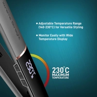 Ikonic Me Xtreme Hair Straightener for Women & Men Colour Stone| Quick Heating Ceramic Floating Plates | Digital Temperature Display | 360 Degree Swivel Cord | Frizz-Free Salon Finish