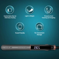 Ikonic Me Xtreme Hair Straightener for Women & Men Colour Stone| Quick Heating Ceramic Floating Plates | Digital Temperature Display | 360 Degree Swivel Cord | Frizz-Free Salon Finish