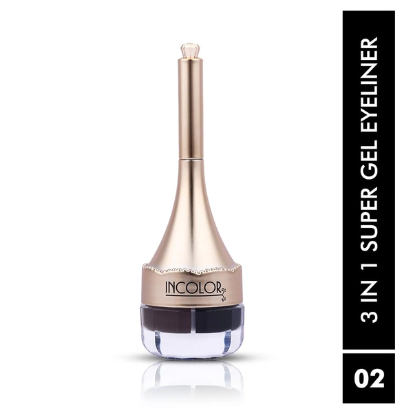 Incolor 3 in 1 Super Eyeliner EY193 with Black, Brown, White | Waterproof Multi-Color Eyeliner Pencil | Smooth Glide | Long Lasting Eye Makeup