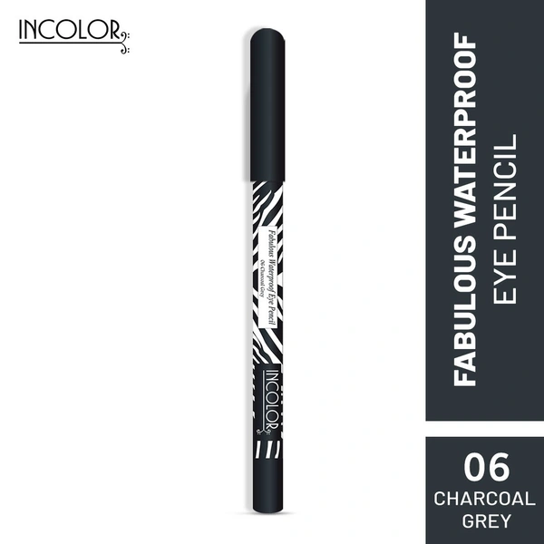 Incolor Fabulous Eye Pencil EP-185 Shade 01 Jet Black | Waterproof Metallic Gold Eyeliner Pencil | Smooth Glide | Long Lasting Eye Makeup