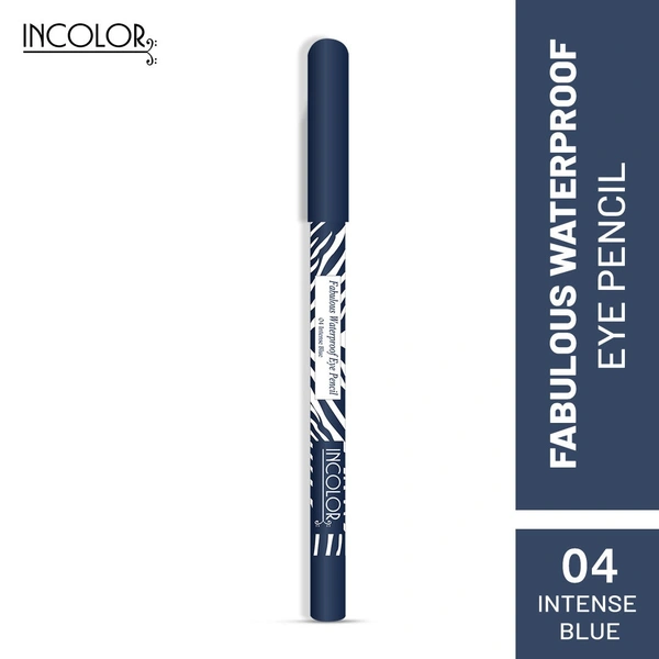 Incolor Fabulous Eye Pencil EP-185 Shade 04 Intense Blue | Waterproof Metallic Gold Eyeliner Pencil | Smooth Glide | Long Lasting Eye Makeup