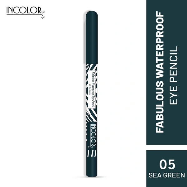 Incolor Fabulous Eye Pencil EP-185 Shade 05 Sea Green | Waterproof Metallic Gold Eyeliner Pencil | Smooth Glide | Long Lasting Eye Makeup