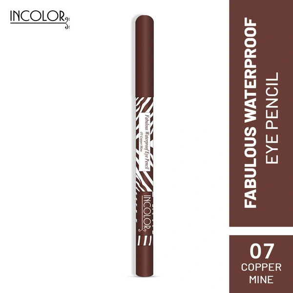 Incolor Fabulous Eye Pencil EP-185 Shade 07 Copper Mine| Waterproof Metallic Gold Eyeliner Pencil | Smooth Glide | Long Lasting Eye Makeup