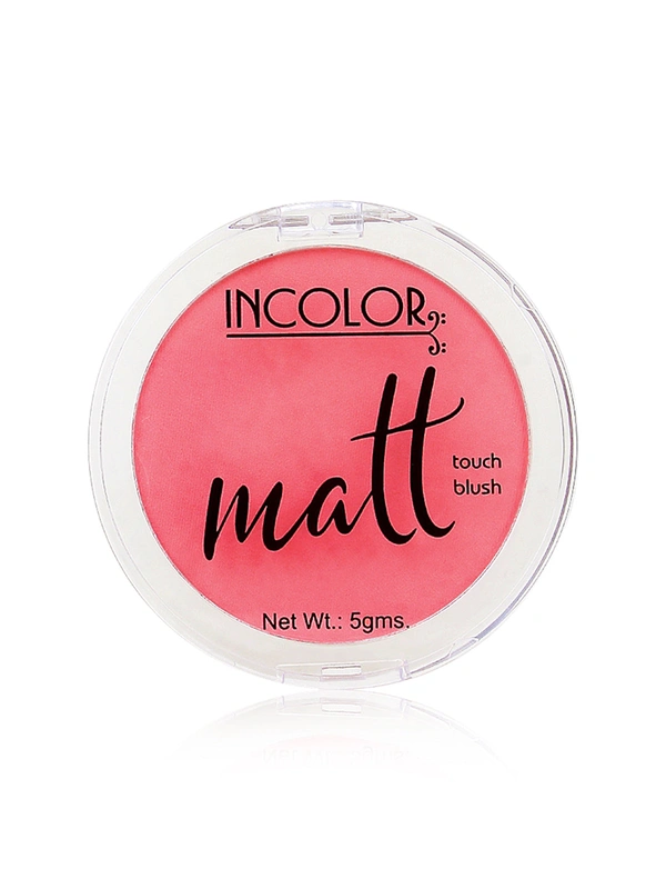 Incolor Long Lasting Matt Touch Blusher 5g Shade 06 | Smooth Matte Cheek Blush Powder, Lightweight Texture, Blendable & Buildable Color for Long-Lasting Finish