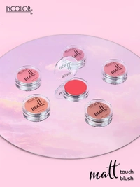 Incolor Long Lasting Matt Touch Blusher 5g Shade 01 | Matte Finish Blush, Long-Wear Cheek Color, Lightweight & Blendable, Natural Glow for All Skin Tones, Daily Makeup Essential