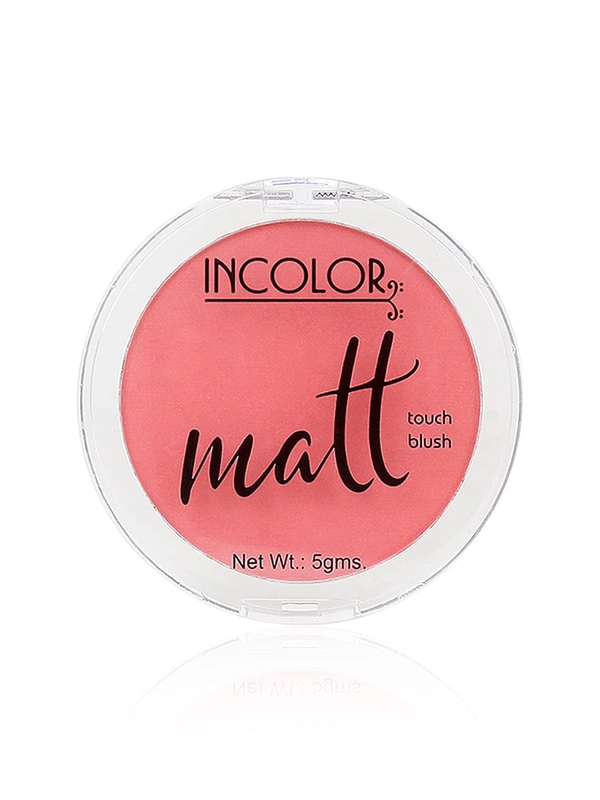 Incolor Long Lasting Matt Touch Blusher 5g Shade 02 | Matte Cheek Blush, Lightweight & Blendable Powder, Long-Wear Color for Natural Everyday Glow