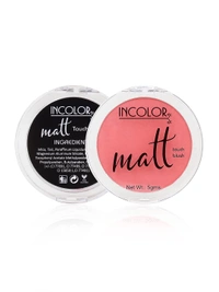 Incolor Long Lasting Matt Touch Blusher 5g Shade 02 | Matte Cheek Blush, Lightweight & Blendable Powder, Long-Wear Color for Natural Everyday Glow
