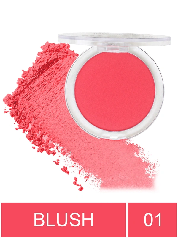 Incolor Long Lasting Matt Touch Blusher 5g Shade 01 | Matte Finish Blush, Long-Wear Cheek Color, Lightweight & Blendable, Natural Glow for All Skin Tones, Daily Makeup Essential