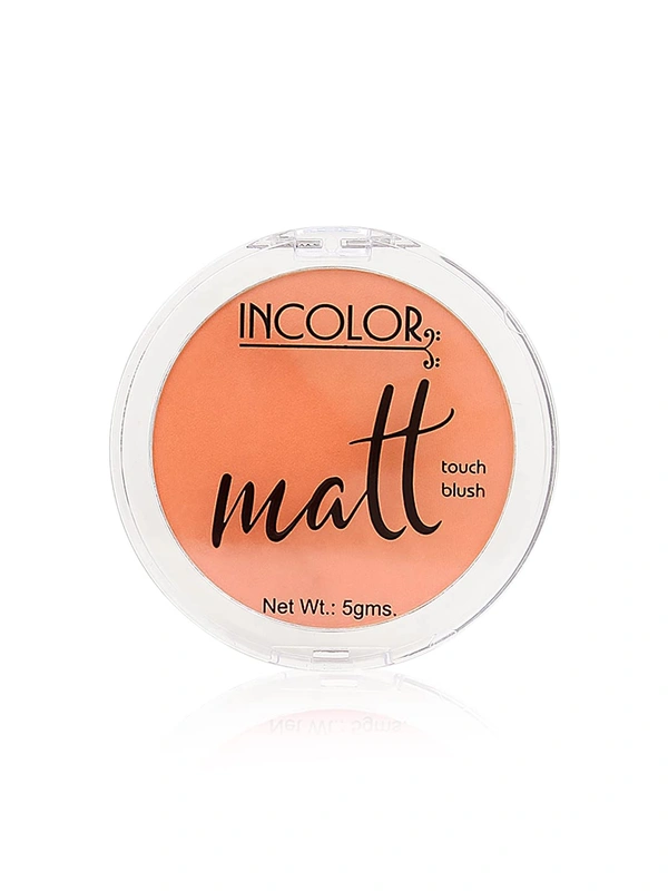 Incolor Long Lasting Matt Touch Blusher 5g Shade 05 | Smooth Matte Cheek Blush Powder, Lightweight Texture, Blendable & Buildable Color for Long-Lasting Finish