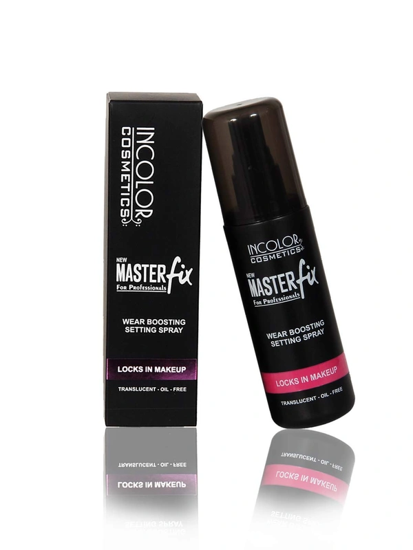 Incolor Master Fix Setting Spray 100ml | Professional Oil-Free Makeup Fixer for Men & Women | Long-Lasting Hold | Lightweight Matte Finish | Controls Oil & Keeps Makeup Fresh