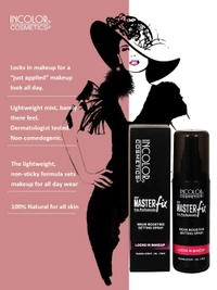 Incolor Master Fix Setting Spray 100ml | Professional Oil-Free Makeup Fixer for Men & Women | Long-Lasting Hold | Lightweight Matte Finish | Controls Oil & Keeps Makeup Fresh