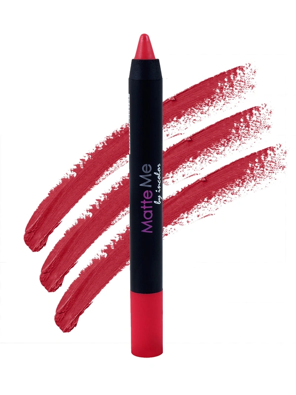 Incolor Matte Me Crayon Pencil Lipstick 06 Joy Ride | Vibrant Matte Finish & Creamy Texture | Long-Lasting Wear & Precise Crayon Design | Lightweight Formula for Daily Glam