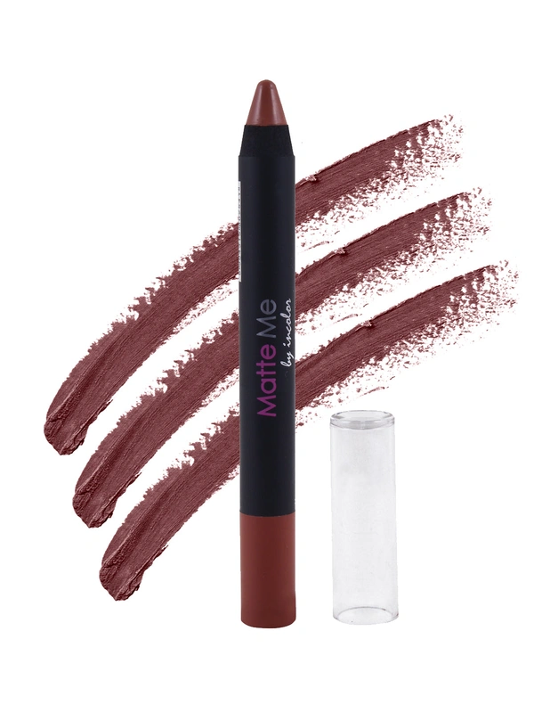 Incolor Matte Me Crayon Pencil Lipstick 20 Push up| Soft Matte Finish & Creamy Texture | Long-Lasting Wear & Precise Crayon Design | Lightweight Formula for All-Day Comfort