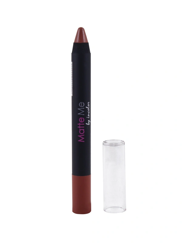 Incolor Matte Me Crayon Pencil Lipstick 20 Push up| Soft Matte Finish & Creamy Texture | Long-Lasting Wear & Precise Crayon Design | Lightweight Formula for All-Day Comfort