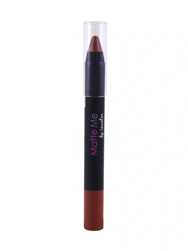 Incolor Matte Me Crayon Pencil Lipstick 20 Push up| Soft Matte Finish & Creamy Texture | Long-Lasting Wear & Precise Crayon Design | Lightweight Formula for All-Day Comfort
