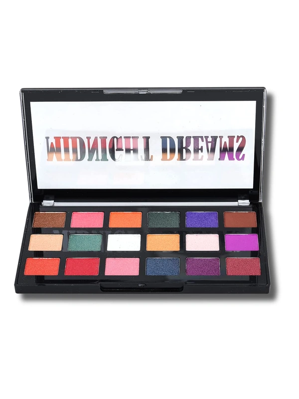 Incolor Midnight Dreams 18 in 1 Color Eyeshadow Palette 25g, Shade 03 | Waterproof Eye Makeup | Matte & Glitter Finish | Multicolor Shades