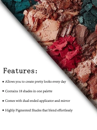 Incolor Midnight Dreams 18 in 1 Color Eyeshadow Palette 25g, Shade 01 | Waterproof Eye Makeup | Matte & Glitter Finish | Multicolor Shades for Girls & Women