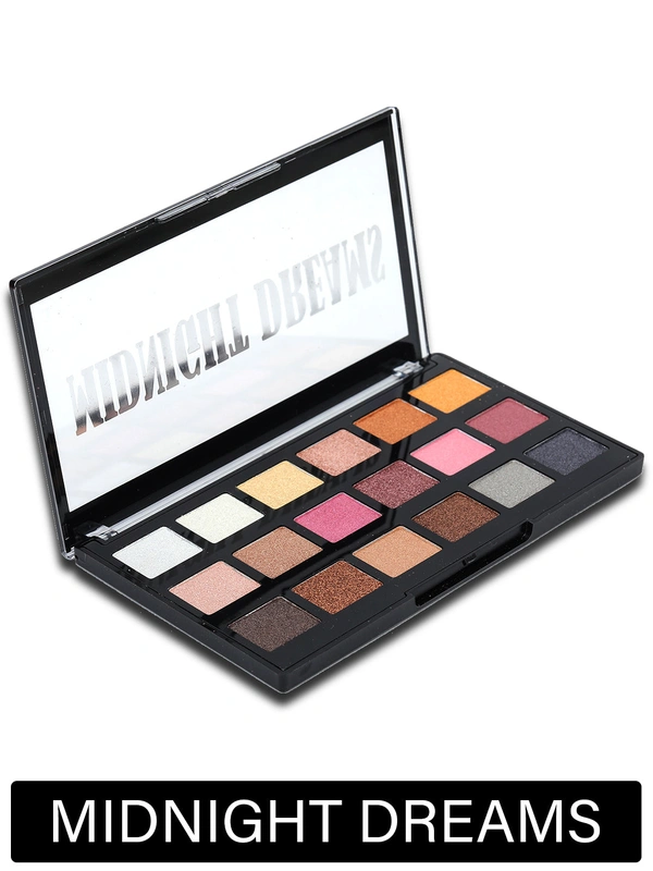 Incolor Midnight Dreams 18 in 1 Color Eyeshadow Palette 25g, Shade 02 | Waterproof Eye Makeup | Matte & Glitter Finish | Multicolor Palette
