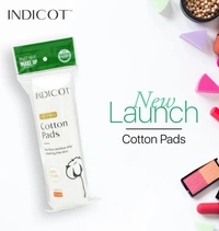 Tulips Indicot Round Cotton 50 Pads |100% Pure Soft Cotton | Safe for Sensitive Skin | Perfect for Makeup Application & Removal"