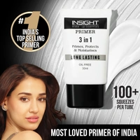 Insight 3-in-1 Long-Lasting Oil Free Primer 30ml | Primes, Protects & Moisturizes | Hydrating, Mattifying & Smoothing Face Primer | Pore-Minimizing for Flawless Makeup Base | Ideal for All Skin Types