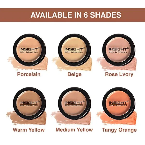 Insight Face Concealer 6 Shades Combo Pack | Matte Finish | Full Coverage Concealer for Blemishes, Dark Circles & Imperfections | Lightweight & Long-Lasting Formula