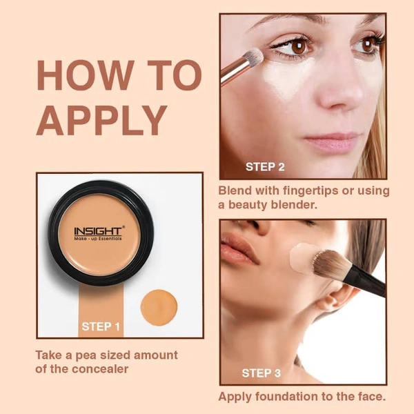Insight Concealer NC6 Tangy Orange Corrector for All Skin Complextion |Full Coverage Waterproof & HD Look | Minimizes Fine Lines & Medium Coverage | Long-Lasting & Photo Ready