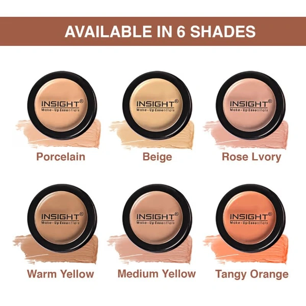 Insight Concealer NC6 Tangy Orange Corrector for All Skin Complextion |Full Coverage Waterproof & HD Look | Minimizes Fine Lines & Medium Coverage | Long-Lasting & Photo Ready