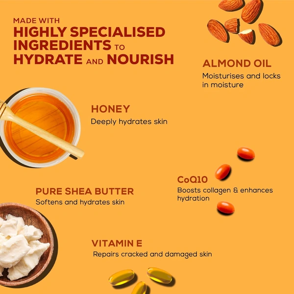 Joy Honey & Almonds Ultimate Nourishing Body Milk Winter Lotion 300ml | With Shea Butter & Vitamin E | Long Lasting Moisture | Intense Care for Dry Skin