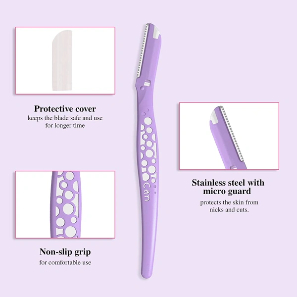 Kai Bubble Face Razor for Women | Gentle & Precise Hair Removal for Face | Eyebrows & Bikini Line | Stainless Steel Blades with Anti-Slip Grip