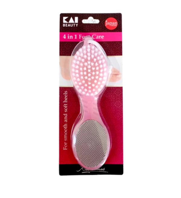 Kai India Kai Foot Care Tool | 4-in-1 | The Ultimate Pedicure and Routine Foot Care Solution with Brush| Metal Rasp| Pumice Stone | and Emery File for Soft | Beautiful Feet