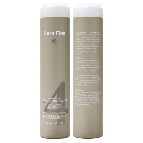 KERA FINE Kera Fine Keratin Conditioner 250ml | Sulfate, Paraben, Phosphate & Sodium Chloride Free | Enriched with Keratin, Soy & Wheat Protein | Professional Hair Care
