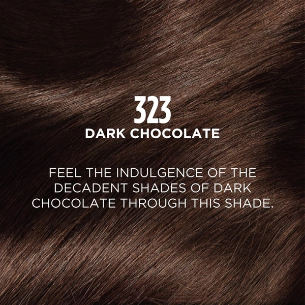 Loreal Paris Casting Creme Gloss Dark Chocolate 323 Conditioning Hair Color - 87.5g+72ml | No Ammonia | Rich, Ultra Glossy Color | Optical Grey Coverage | Long-Lasting Color| Honey-Infused Conditioner | Salon Like Hair At-home