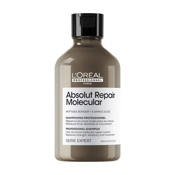 Loreal Professionnel Absolut Repair Molecular Sulfate-Free Shampoo 300ml | Deep Repair Shampoo For Damaged Hair | Professional Hair Strengthening & Repair Care